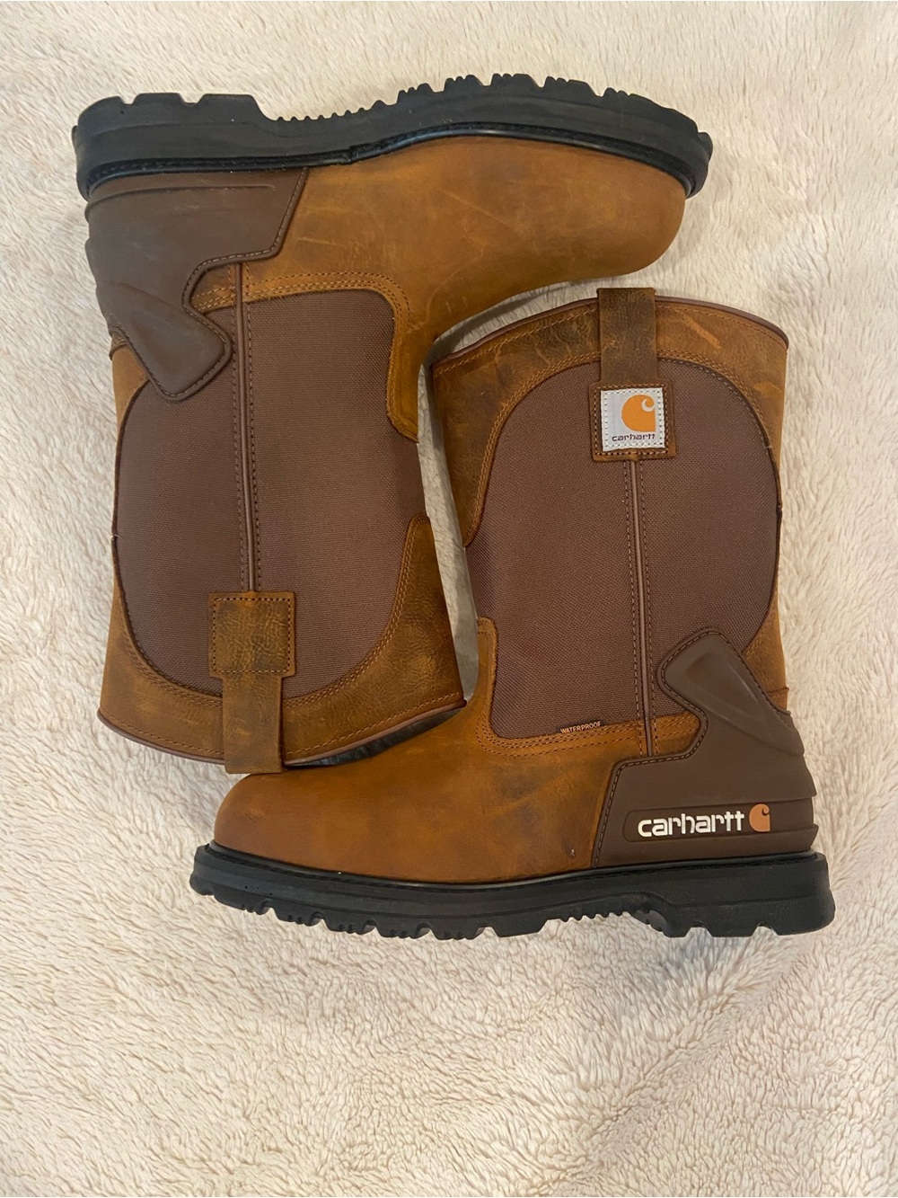 Carhartt Heritage Waterproof Steel Toe Wellington Work Boots Men’s 11 Wide - Picture 14 of 16